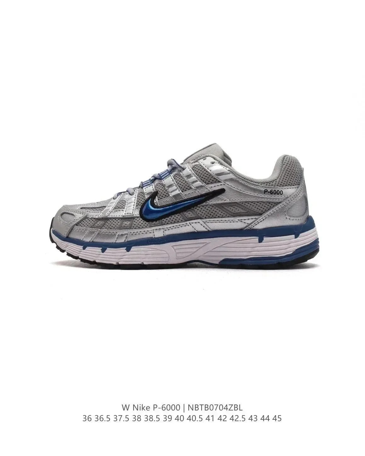 Nike P-6000 White/Red/Black Running Shoes - 6