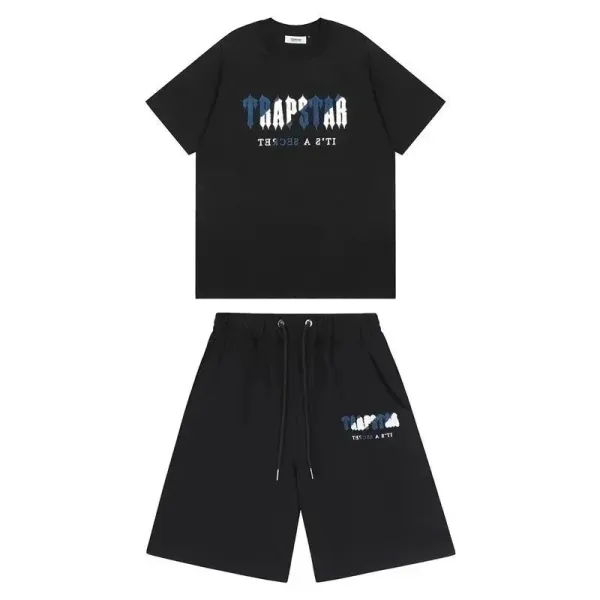 Trapstar It's A Secret Black Graphic T-Shirt and Shorts Set - 1