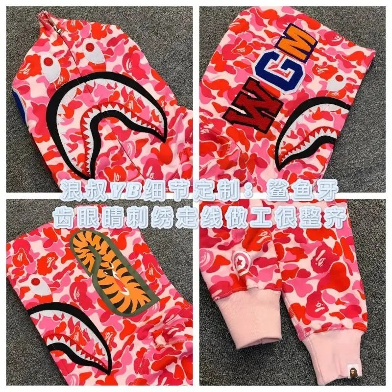 A BATHING APE Hoodies & Sweatshirts Shark full-zip camouflage hoodie image 5