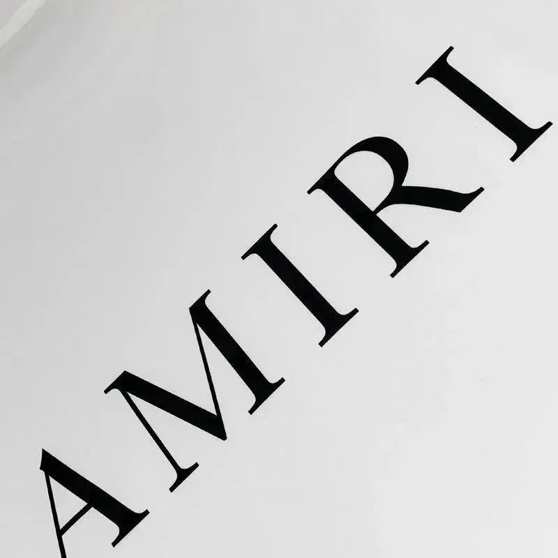 Amiri Logo Embroidered Gray T-Shirt - 7