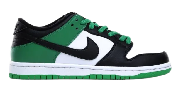 Nike SB Dunk Low Kelly Green Black White Sneakers - 1