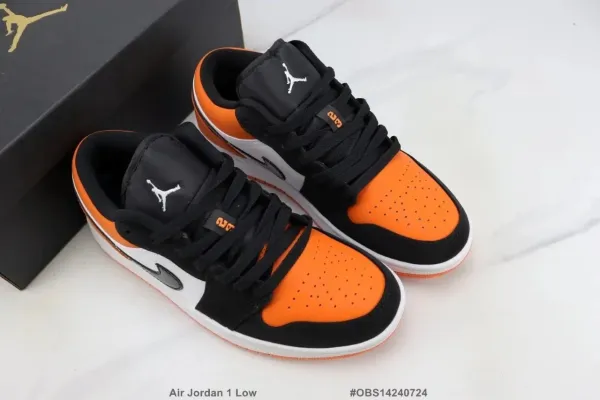 Air Jordan 1 Low Black White Mint Green Sneakers - 5