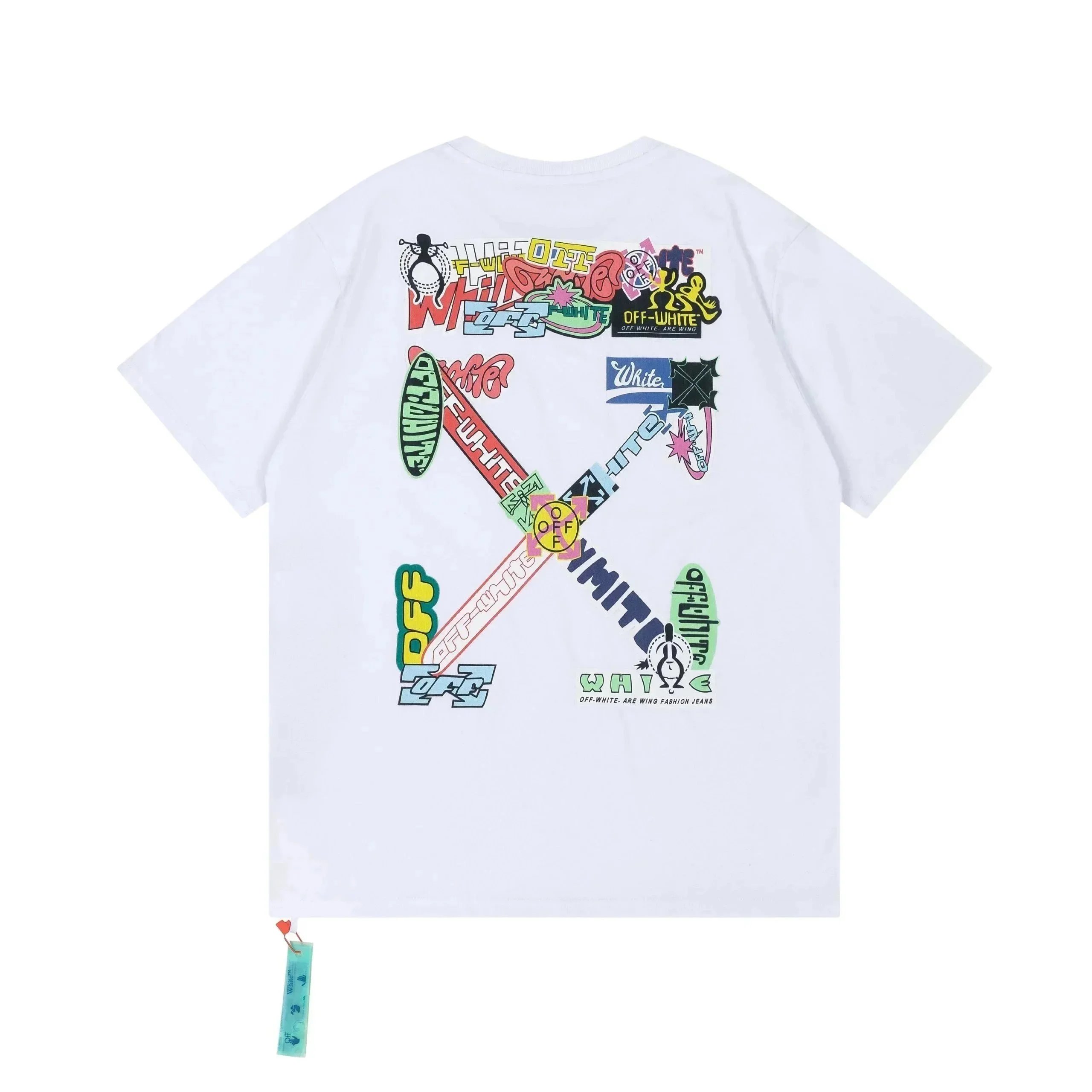 Off-White Multi-Print Arrow Graphic White T-Shirt - 7
