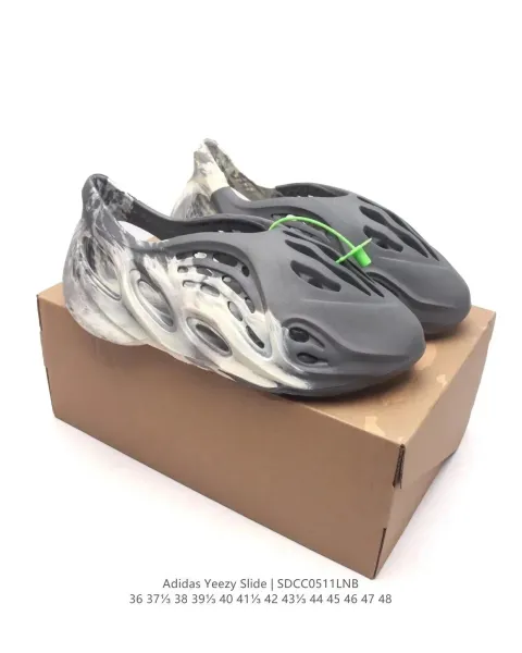 Adidas Yeezy Slide Gray Marble Sneakers - 1