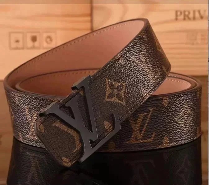 Louis Vuitton Reversible Monogram Belt Brown Leather Belt - 1