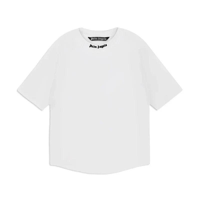 Palm Angels Neck Logo T-Shirt Beige T-Shirt - 4