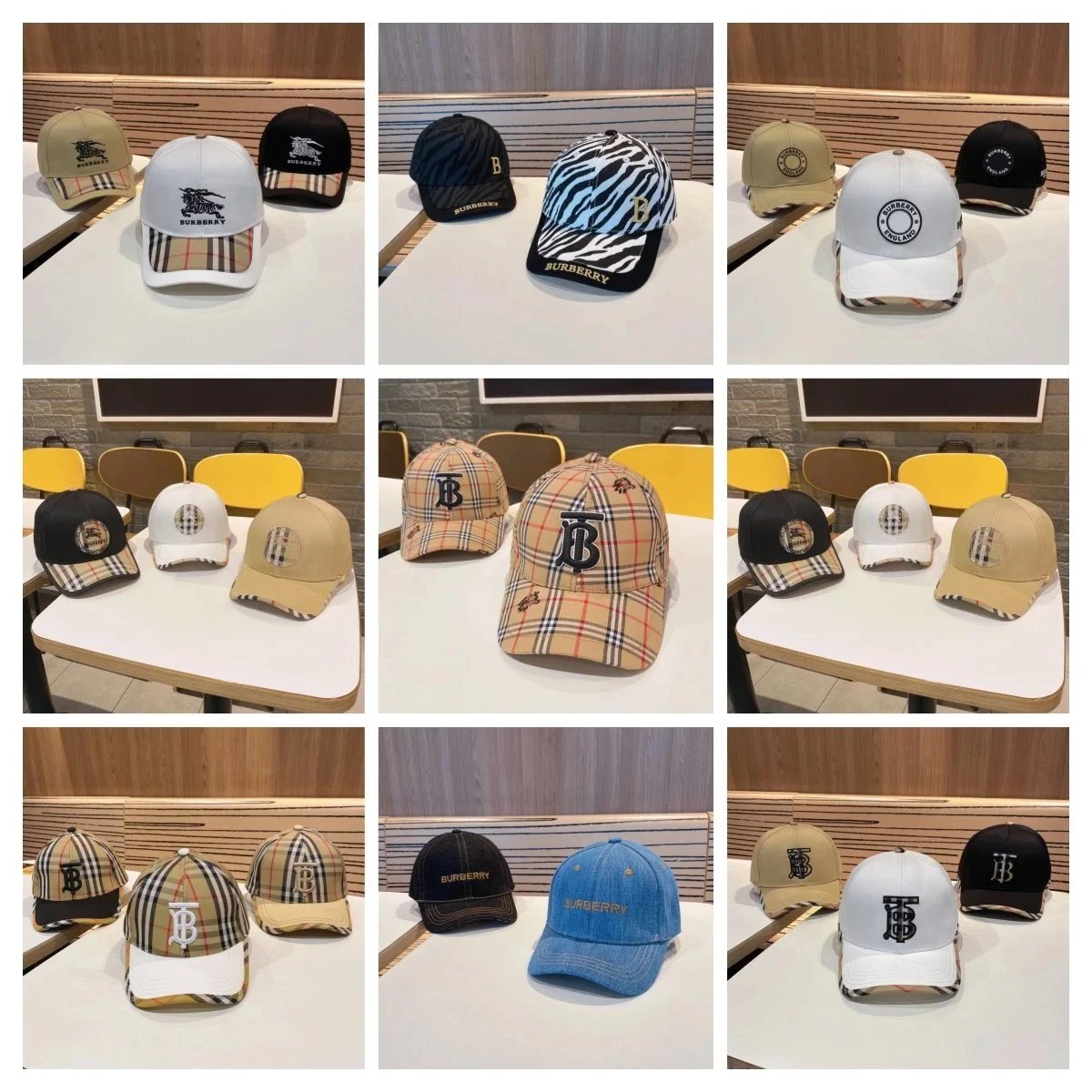 Burberry TB Logo Check Baseball Cap