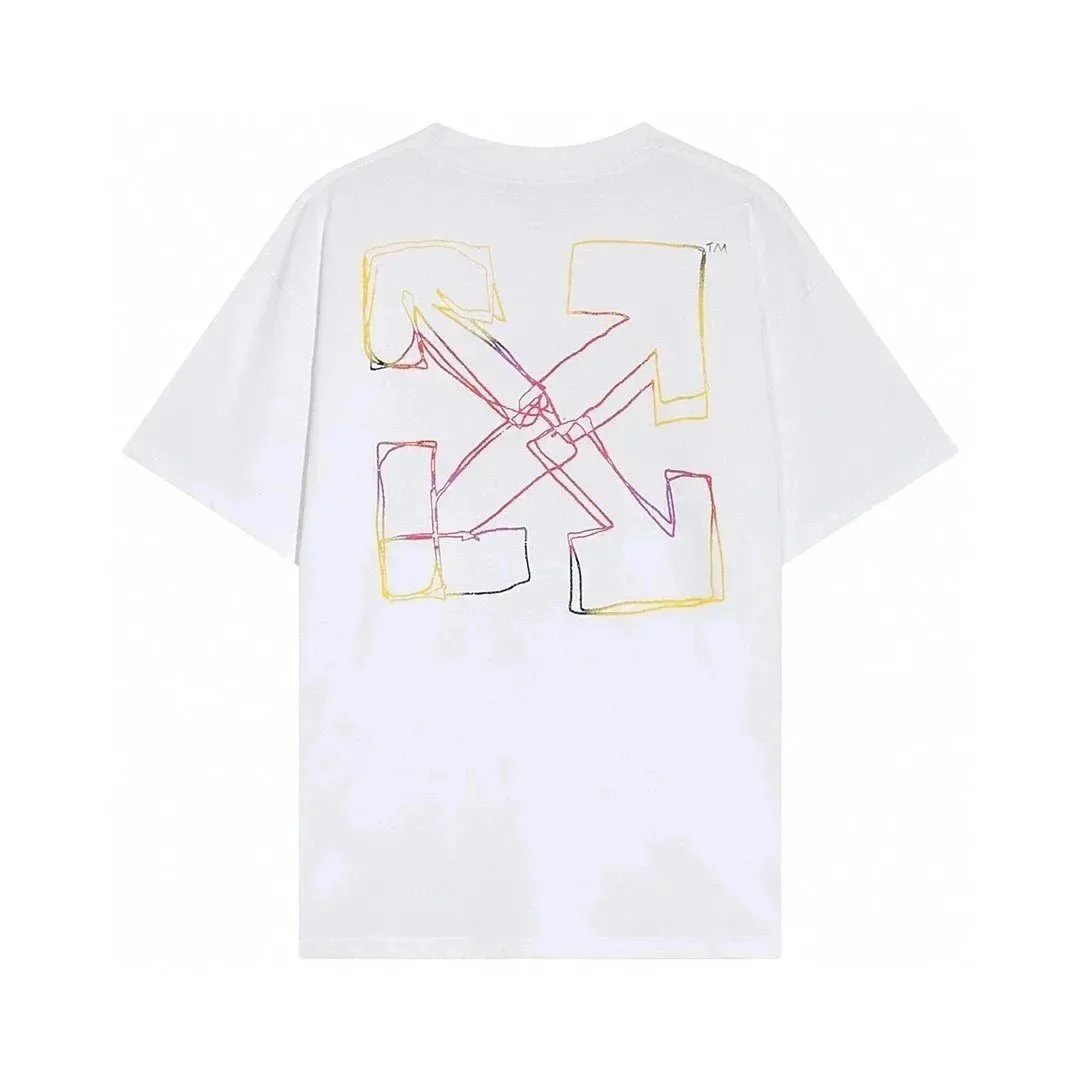 Off-White Diagonal Arrows Multicolor Outline T-Shirt - 1