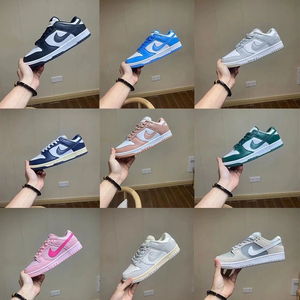 Nike Dunk Low Burgundy and White Sneakers - 3
