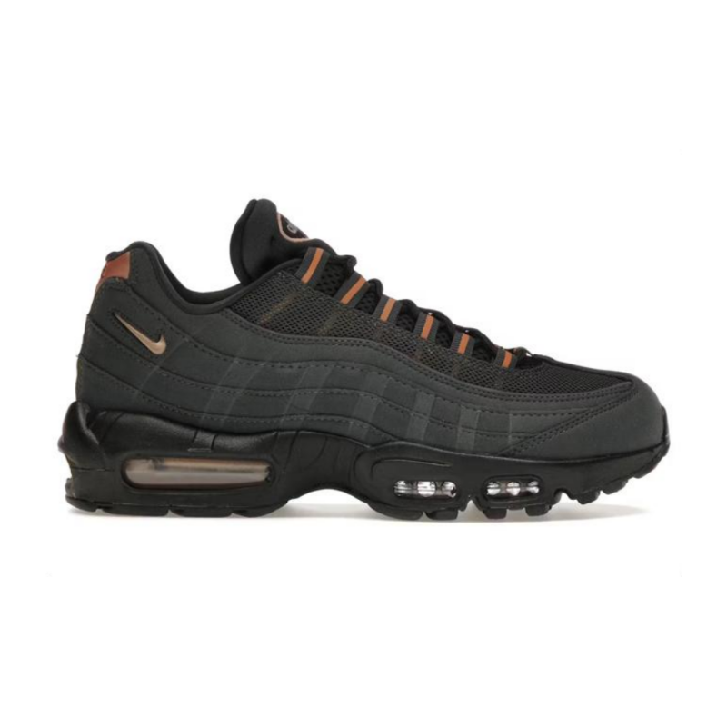 Nike Air Max 95 'Earth' Dark Gray and Brown Running Shoes - 4