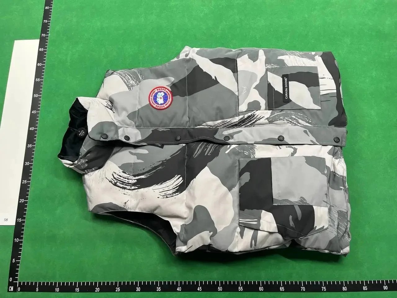 Canada Goose Expedition Vest Gray Camo Print Down Vest - 1