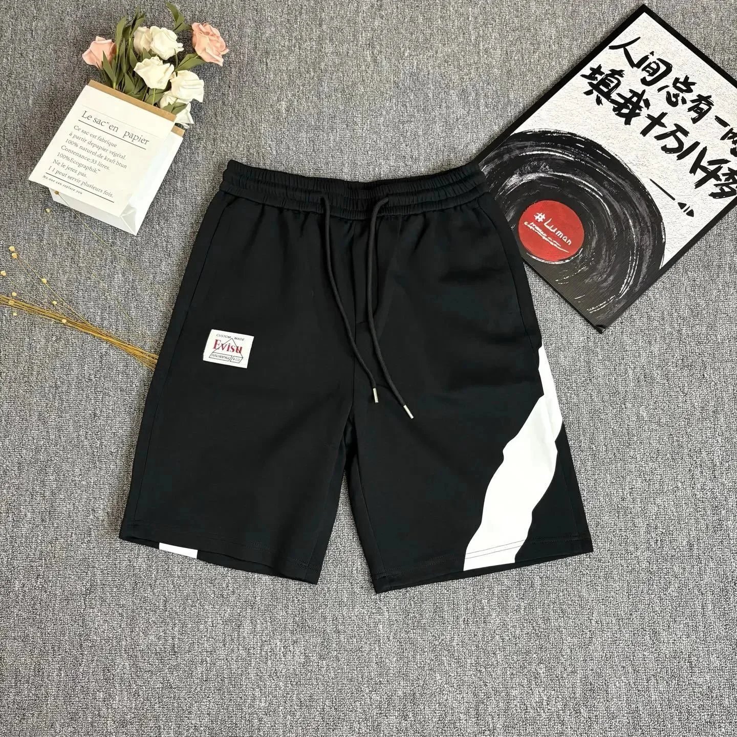 GRA x Hokusai Great Wave Shorts Black - 6