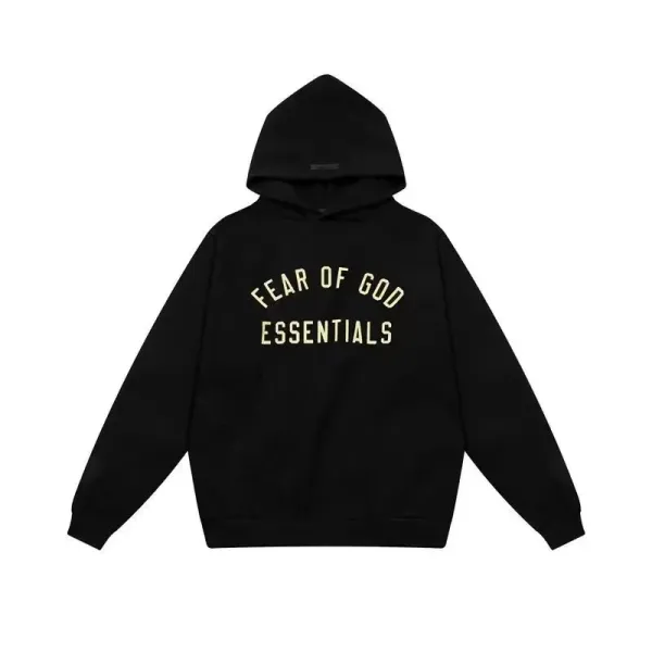 Fear of God Essentials Arch Logo Black Hoodie - 1