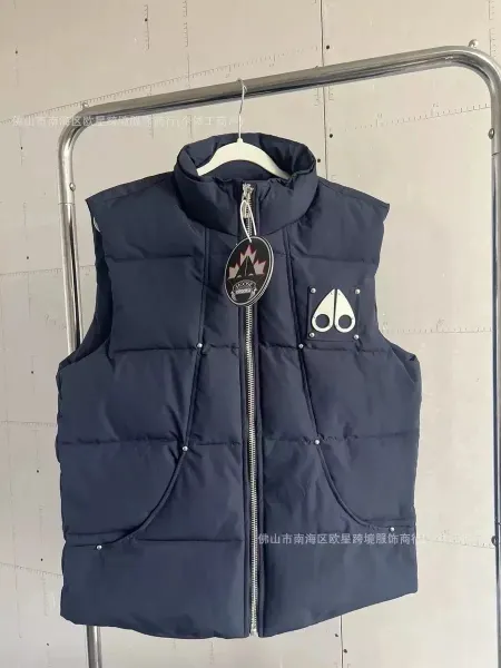 Moose Knuckles Puffer Vest Navy Blue Outerwear - 1