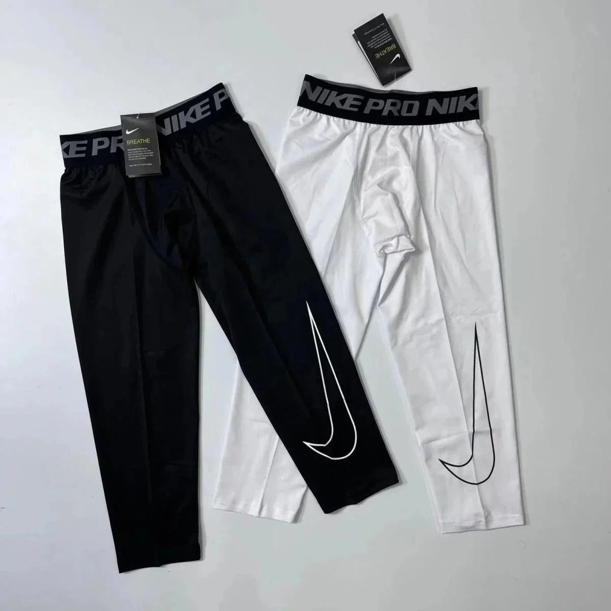 Nike Pro Dri-FIT Leggings Black and White - 1