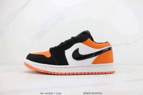 Air Jordan 1 Low Black White Mint Green Sneakers - 2