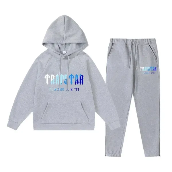 Travstar It's A Secret Hoodie and Sweatpants Set Gray - 1