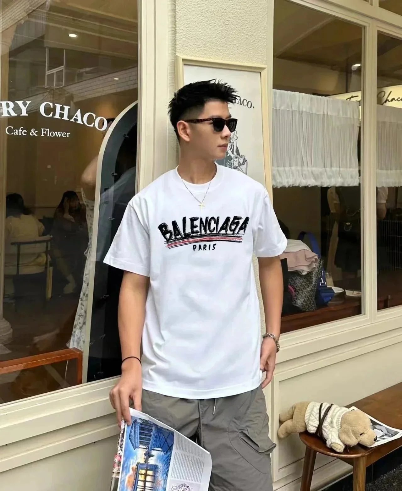 Balenciaga BB Logo T-Shirt Black - 4