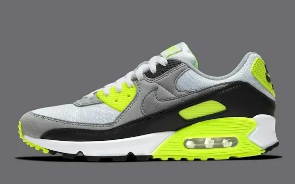Nike Air Max 90 Volt Neon Gray Sneakers - 1