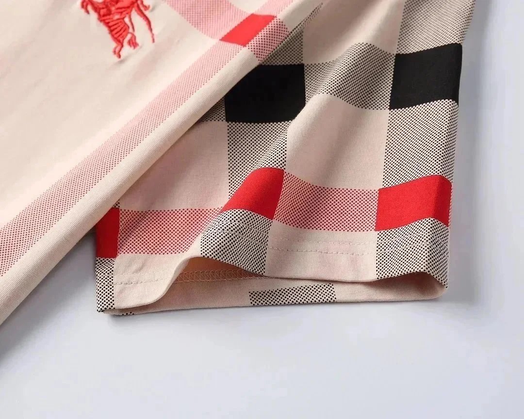 Burberry Check Print T-Shirt and Shorts Set White - 11