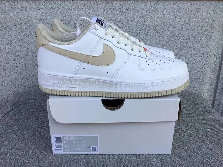 Nike Air Force 1 '07 Lx Off-White Collaboration Beige Sneakers - 8