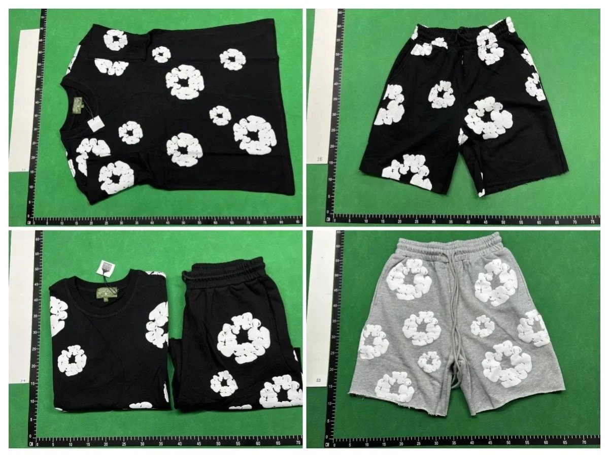 Gallery Dept Floral Print Camp Shirt and Shorts Set Black - 3