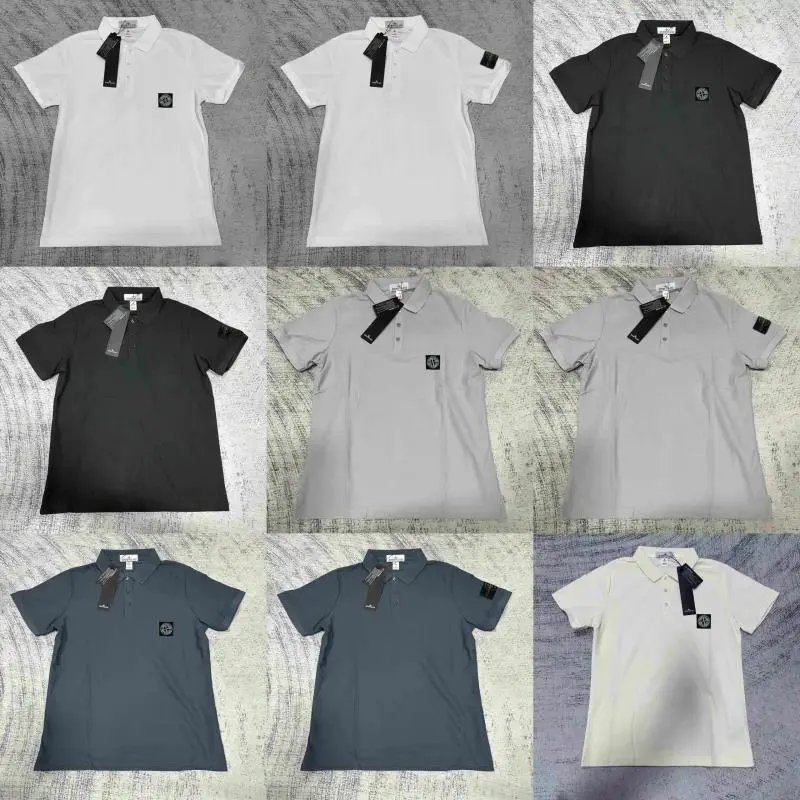 Stone Island Compass Logo Polo Gray - 2