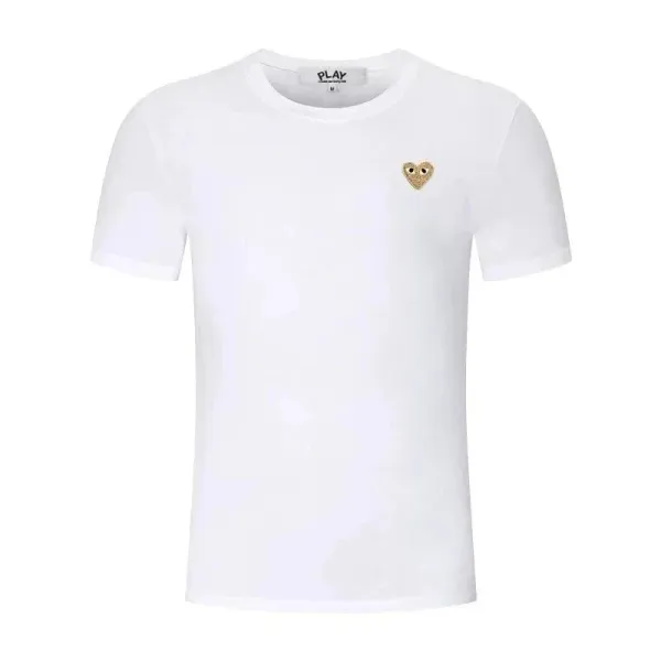 Play Comme des Garçons Heart Logo White T-Shirt - 1
