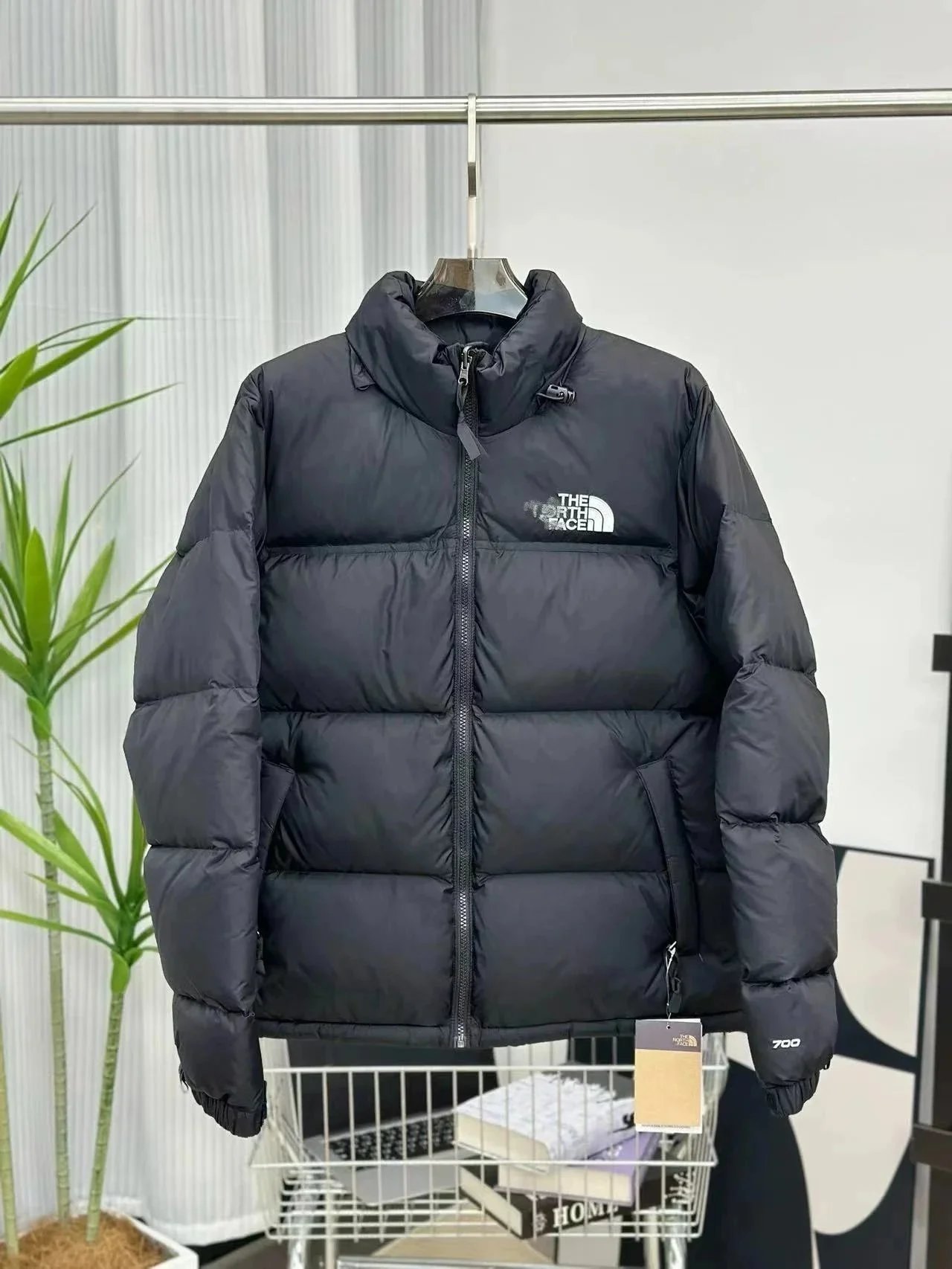 The North Face Nuptse Jacket Black/White Graphic Down Jacket - 2