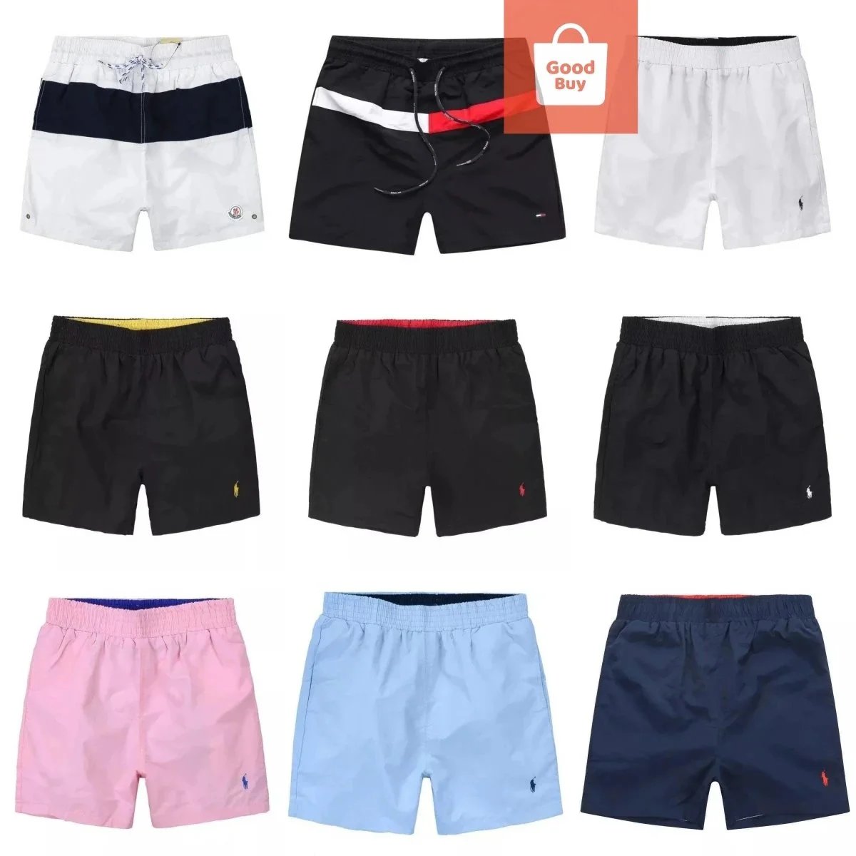 Moncler Genius Logo-Print White Swim Shorts - 2