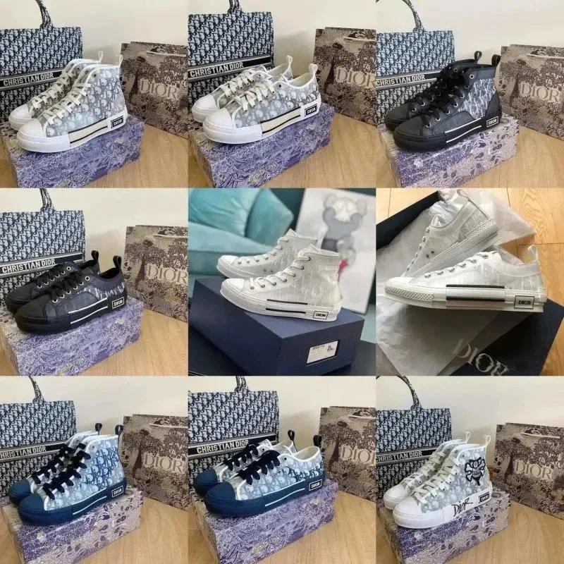 Dior B23 Oblique Canvas High Top Sneakers