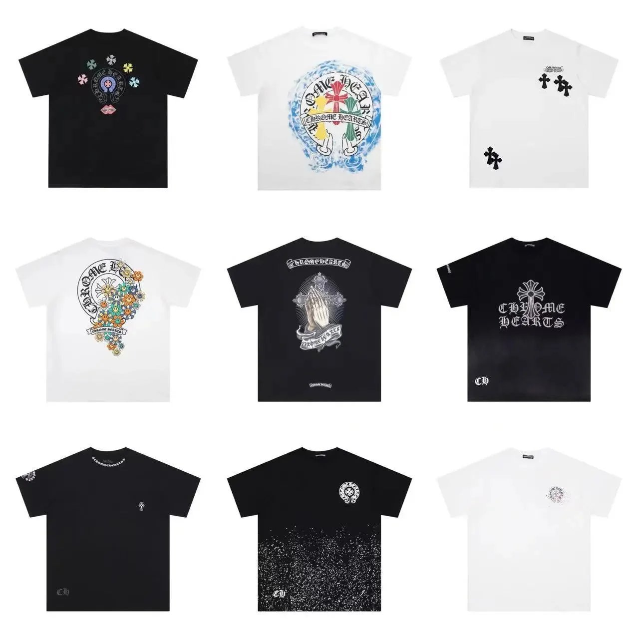 Chrome Hearts Graphic Print Cotton T-Shirt