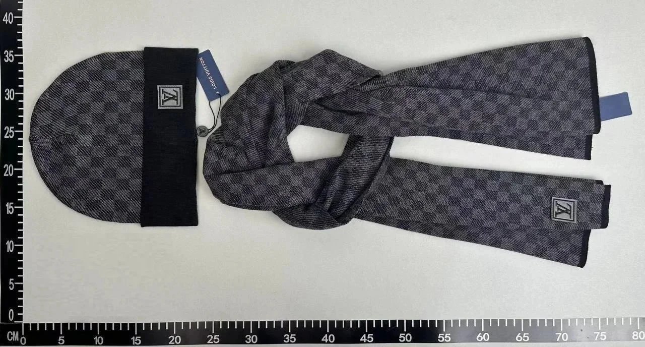 Louis Vuitton Monogram Canvas Scarf and Beanie Set Brown Accessories - 4