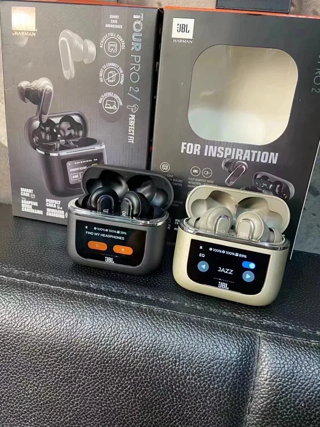 JBL Tour Pro 2 TWS Earbuds Black and Beige