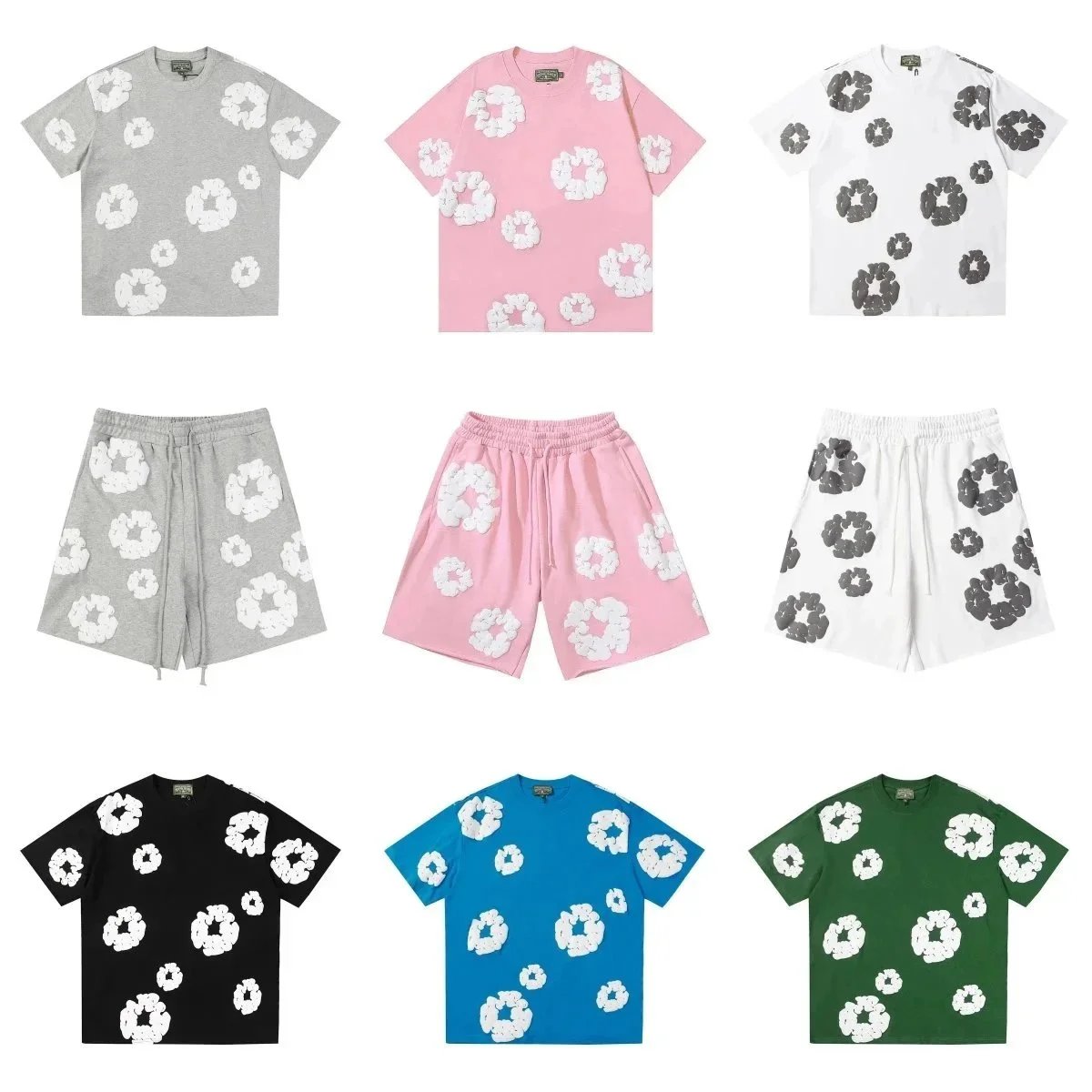 Denim Tears Cotton Wreath Tee and Shorts Set