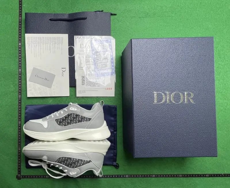 Dior B23 Oblique Beige Sneakers - 3