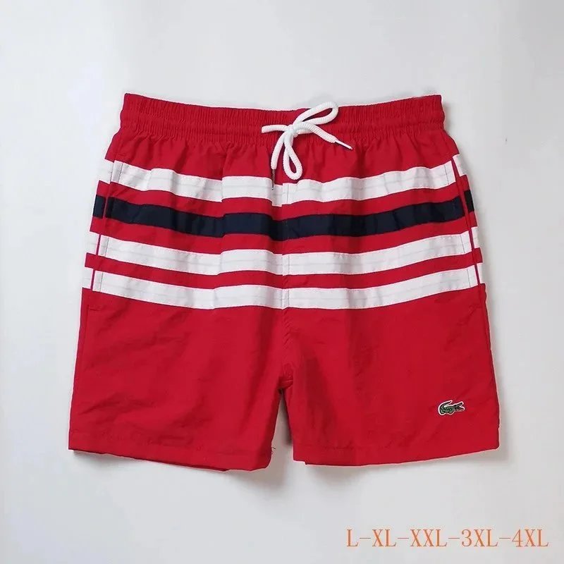 Lacoste All-Over Crocodile Print White Swim Shorts - 5