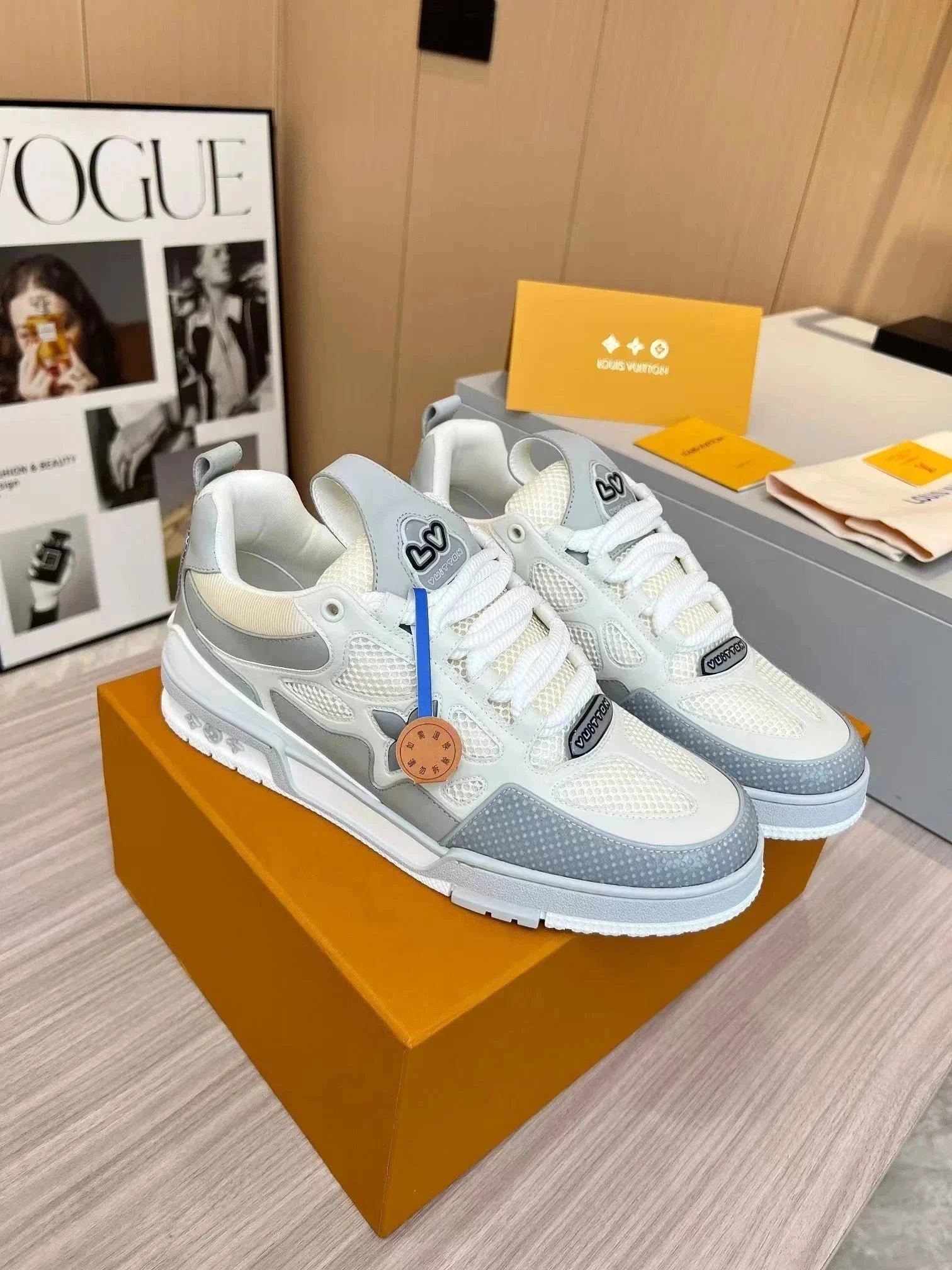 Louis Vuitton Archlight 2 White Gray Mesh Sneakers