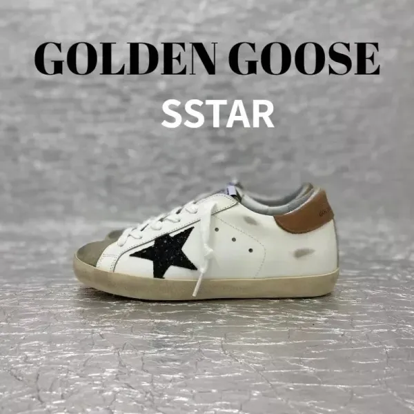 Golden Goose Superstar White Black Star Sneakers - 1