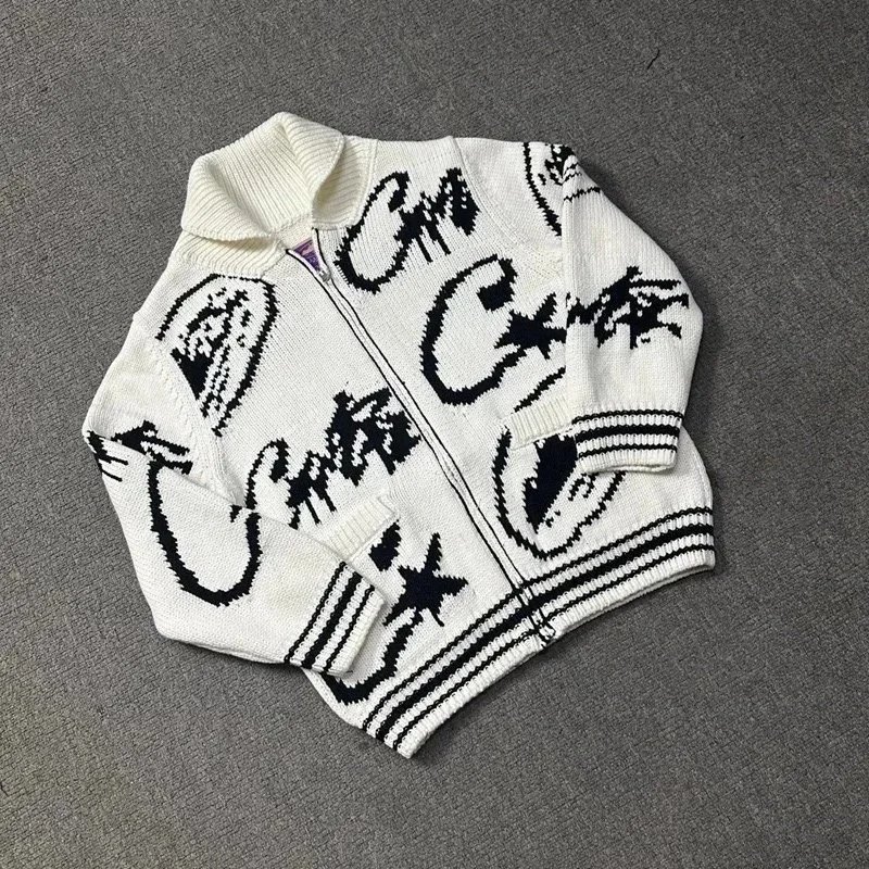 Saint Tears Abstract Knit Cardigan White - 1