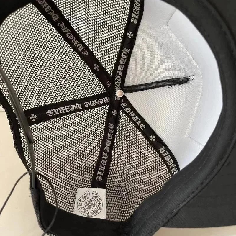 Chrome Hearts Lip Patch Trucker Hat Black/White Baseball Cap - 7
