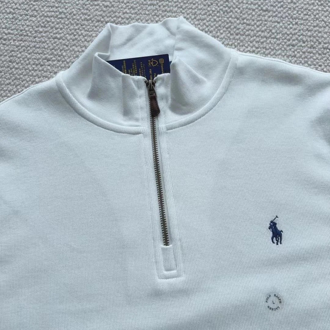 Ralph Lauren Polo Bear Half-Zip Sweater Gray - 7
