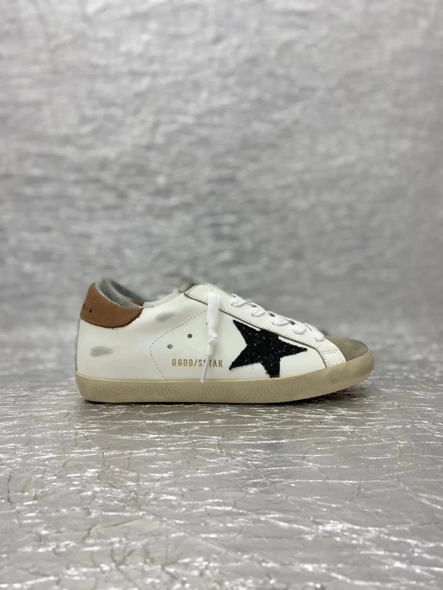 Golden Goose Sstar White Glitter Star Leopard Heel Sneakers - 2