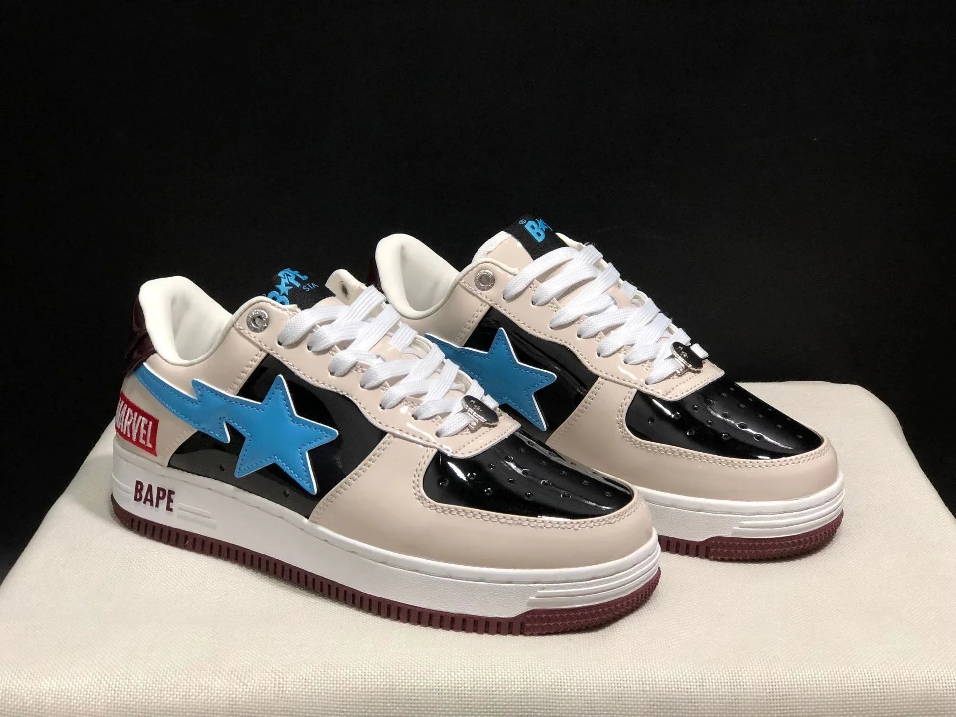 A Bathing Ape Bape Sta Suede Black Sneakers - 10
