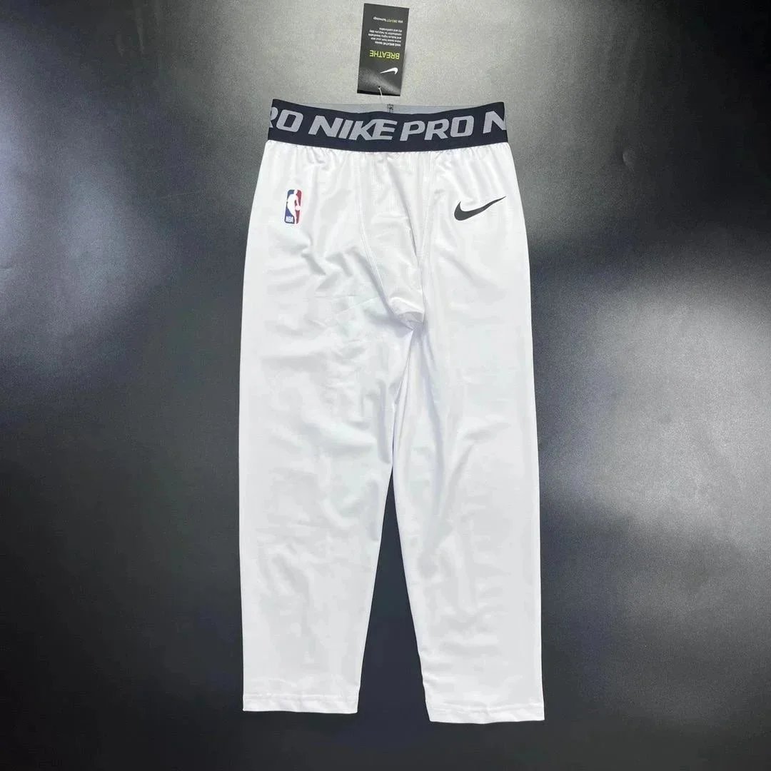 Nike Pro NBA White Compression Pants - 1