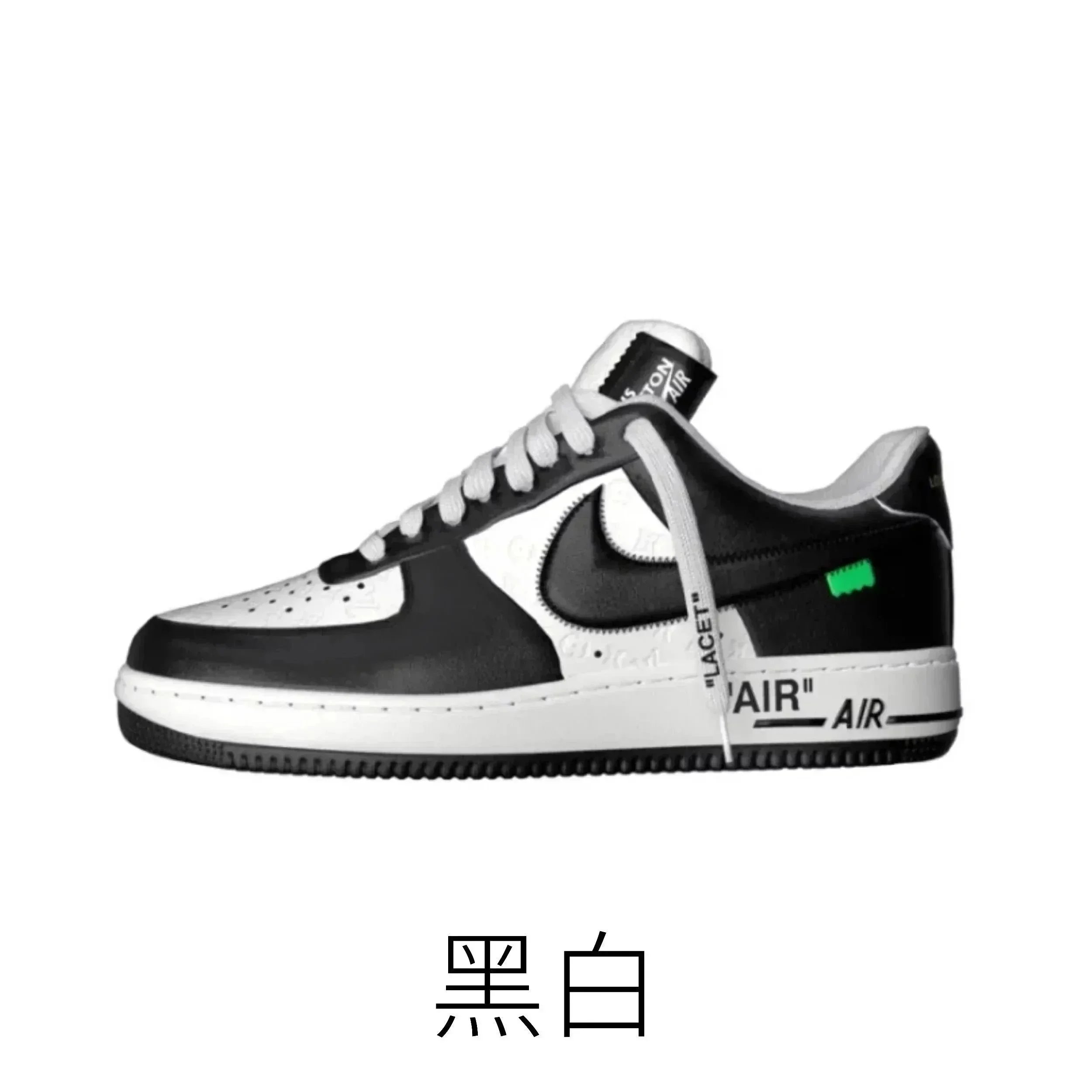 Nike x Off-White Air Force 1 Low Black White Sneakers - 1