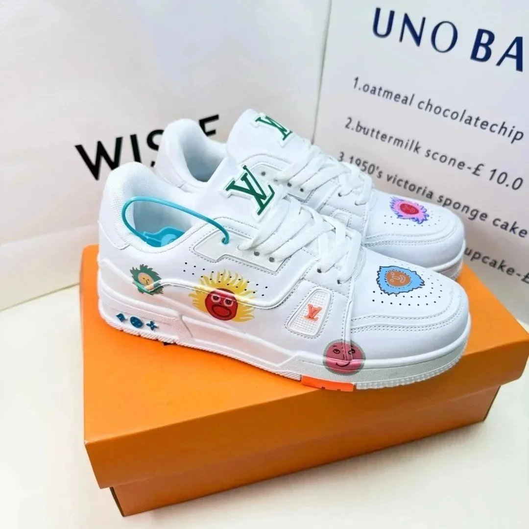 Louis Vuitton Trainer X Takashi Murakami White Multicolor Sneakers