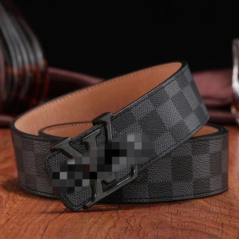 Louis Vuitton Damier Graphite Belt Black Leather
