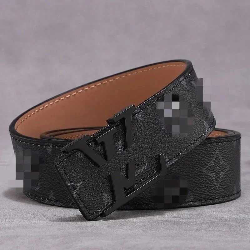 Louis Vuitton Monogram Eclipse Leather Belt Black