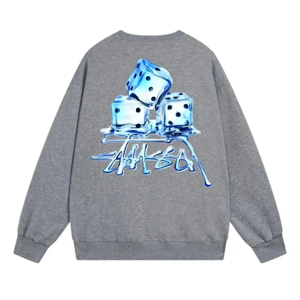 Stüssy Ice Dice Graphic Hoodie Gray - 1